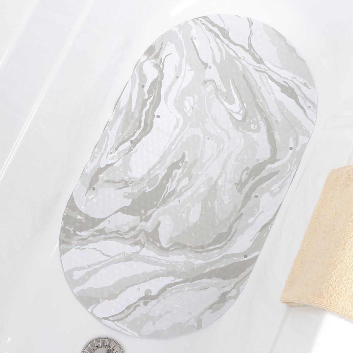 Коврик противоскользящий спа в ванну на присосках savanna SAVANNA, цвет серый 06736737 - фото 3