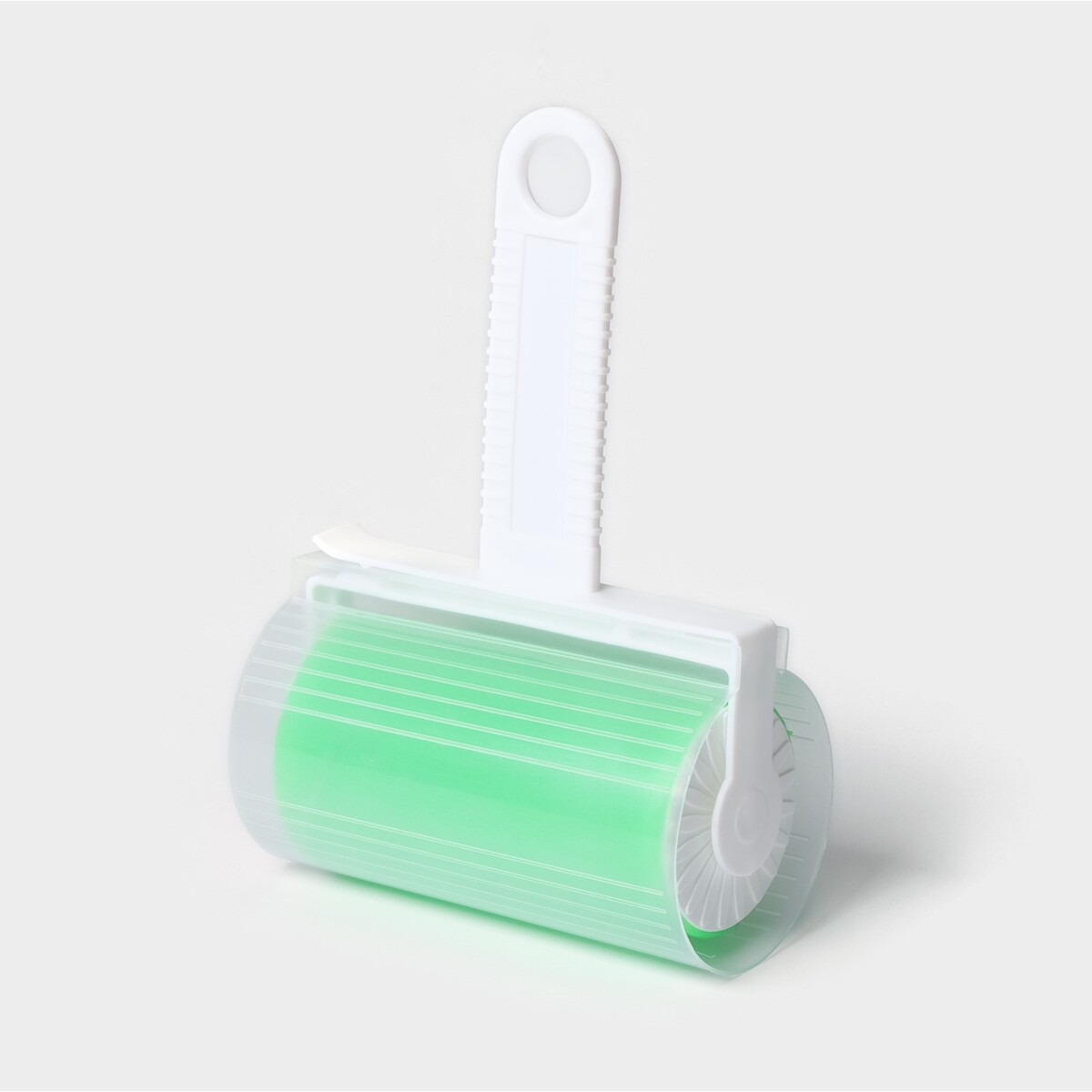 Ролик для чистки одежды в футляре силиконовый, 17×11×6 см, цвет зеленый