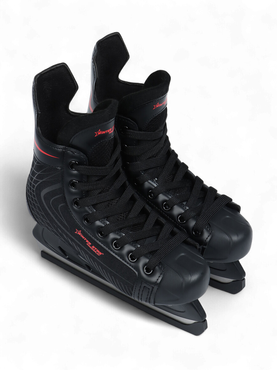 

Коньки хоккейные winter star powerplay red, р. 41, Черный;красный