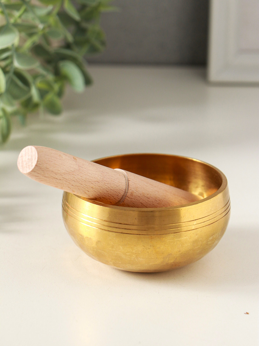 

Поющая чаша золотая матовая, Золотистый