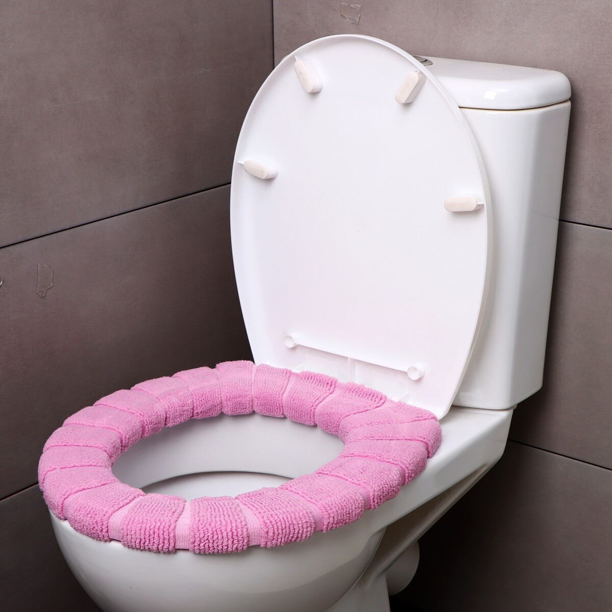Мягкий чехол накладка на крышку и сиденье унитаза (розовая) сиденье для унитаза с крышкой