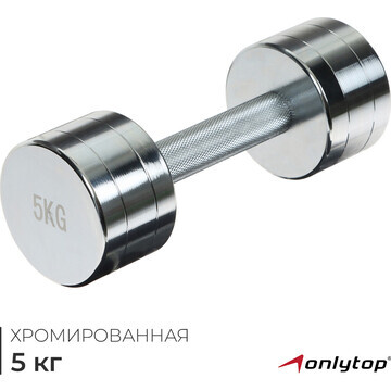 Гантель хромированная onlytop, 5 кг