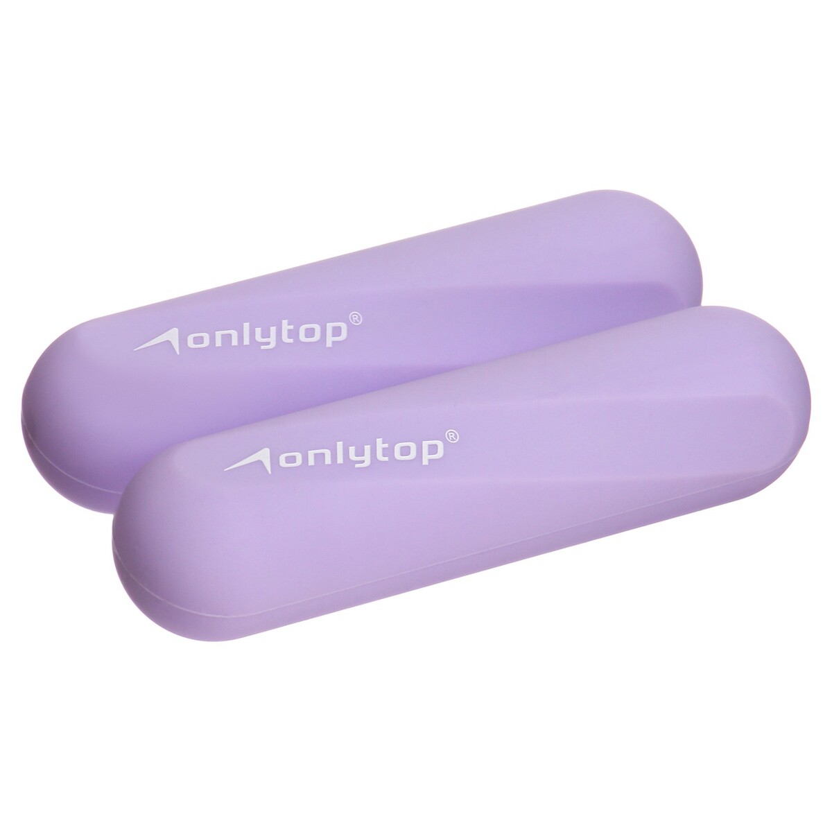 Гантели onlytop для универсального отягощения, 2 шт., 0,5 кг, цвет фиолетовый гантели в уретане 12 кг live pro premium urethane dumbbells lp8000 12