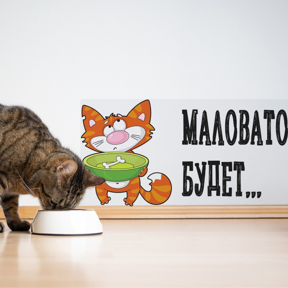Место для кормления кошки на кухне