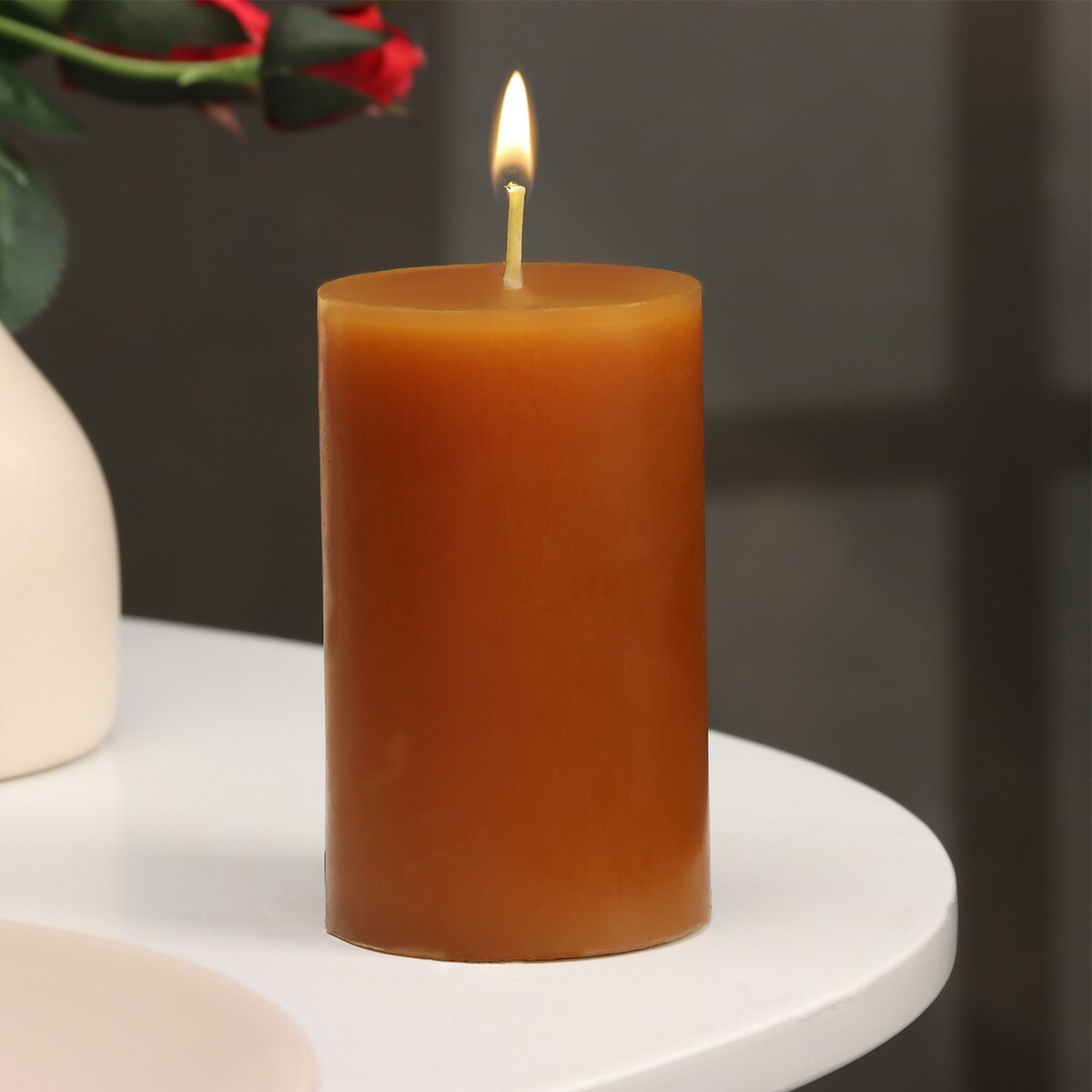 Свеча-цилиндр ароматическая свеча цилиндр 4×12 см 15 ч лаванда