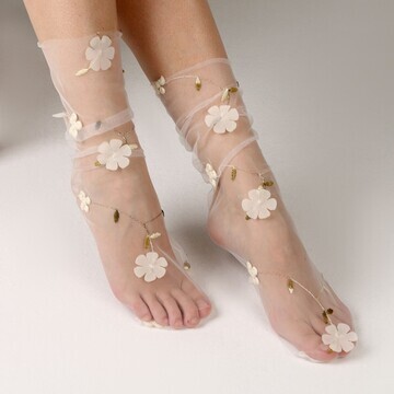 Карнавальный аксессуар- носки, цвет белы