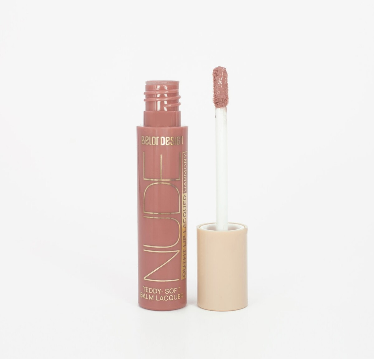 

Блеск для губ лаковый nude harmony outfit lip тон 20 pastel