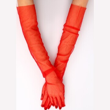 Карнавальный аксессуар- перчатки прозрач
