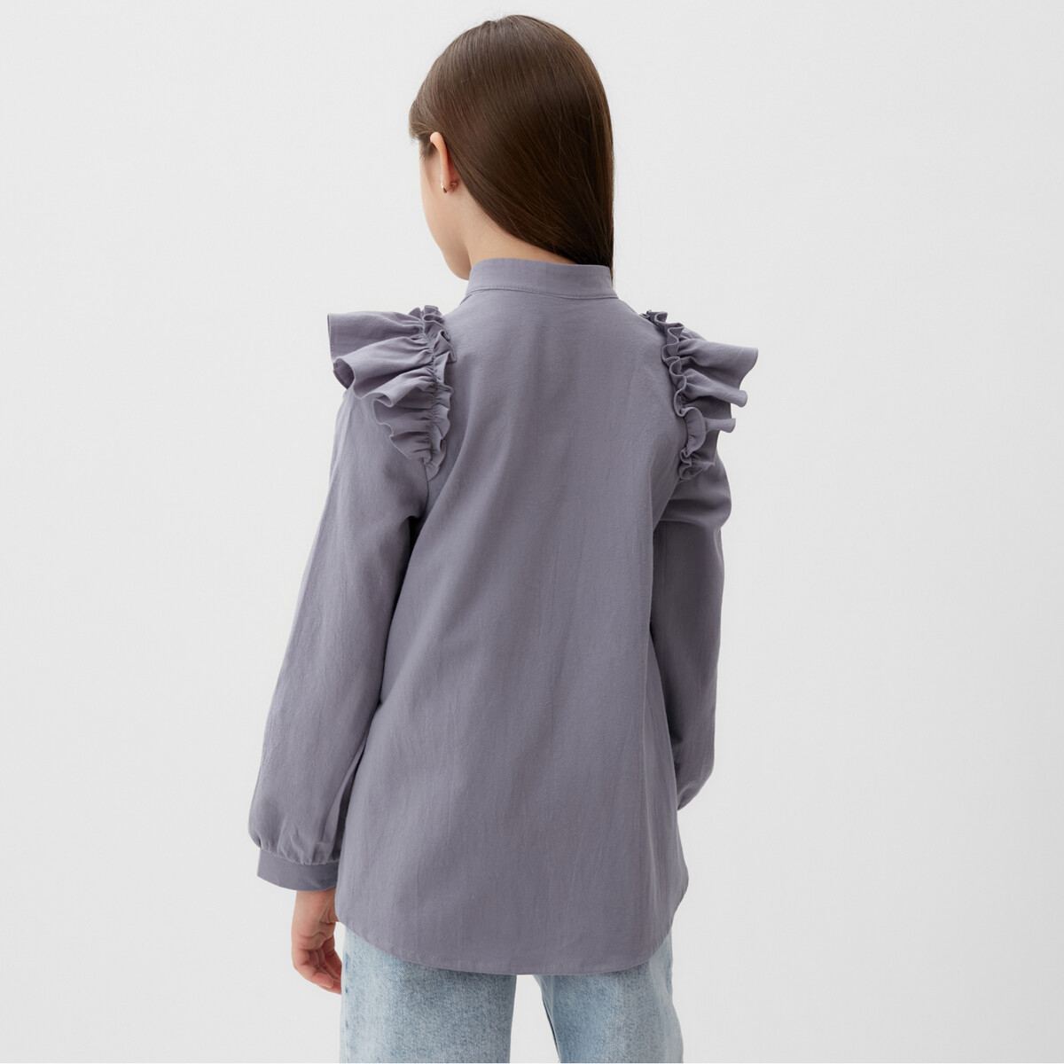 Блузка MINAKU, размер рост 122 см, цвет серый 06860599 - фото 5
