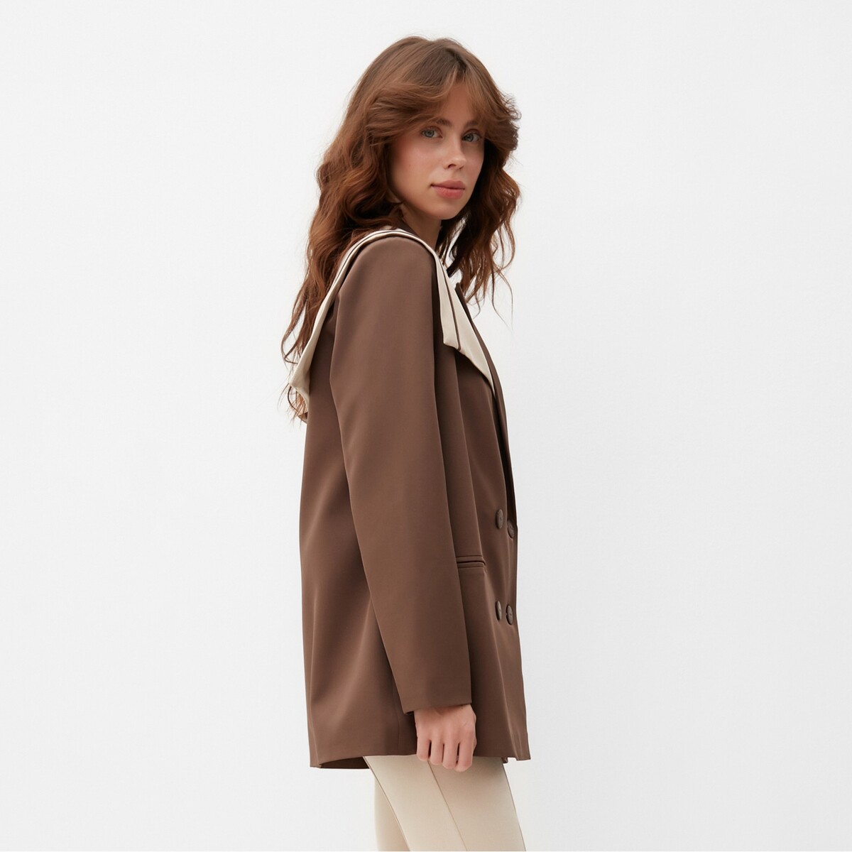Пиджак MINAKU, размер 42, цвет коричневый 06899642 - фото 4