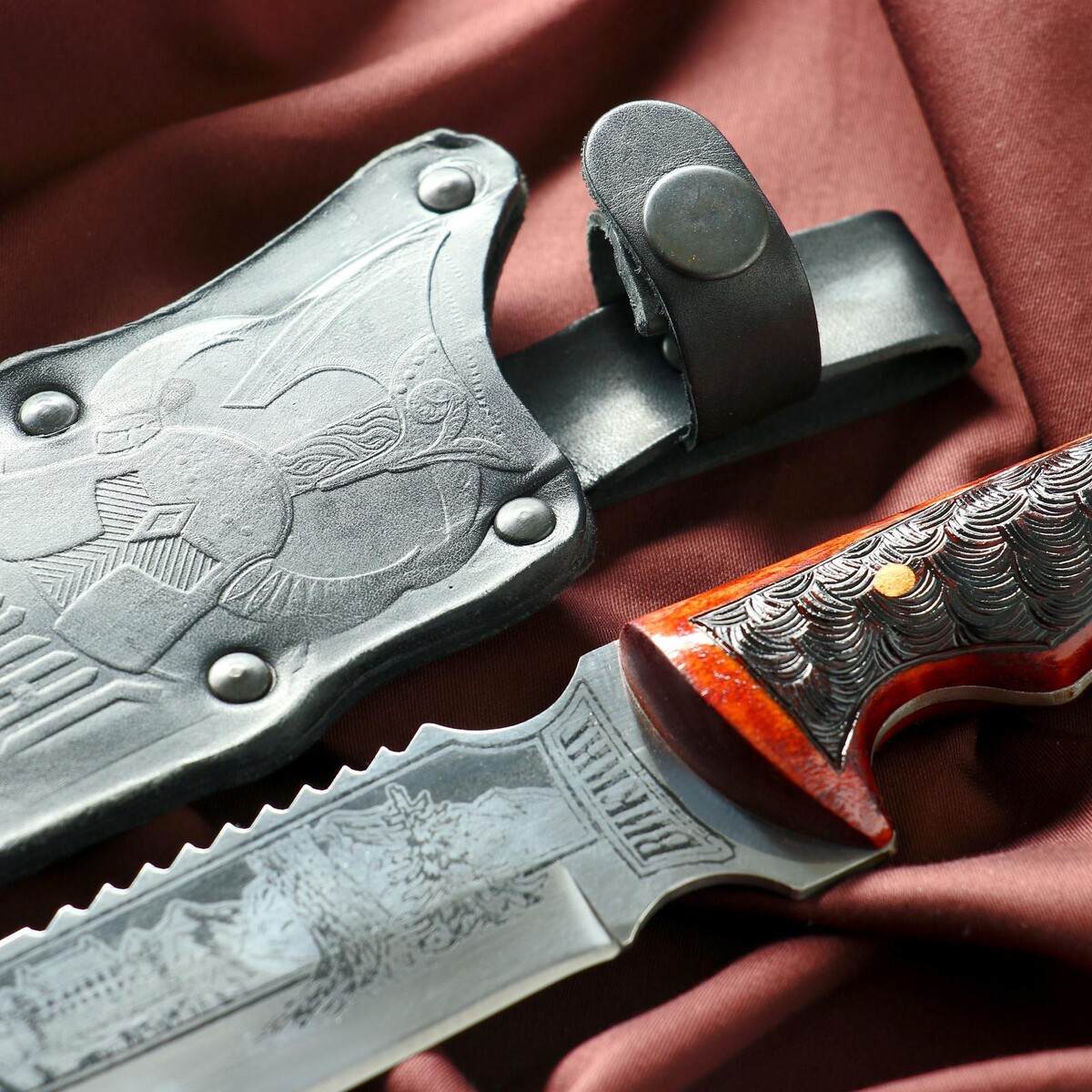 Нож кавказский, туристический Сердце Кизляра, цвет серебристый 06902718 - фото 2