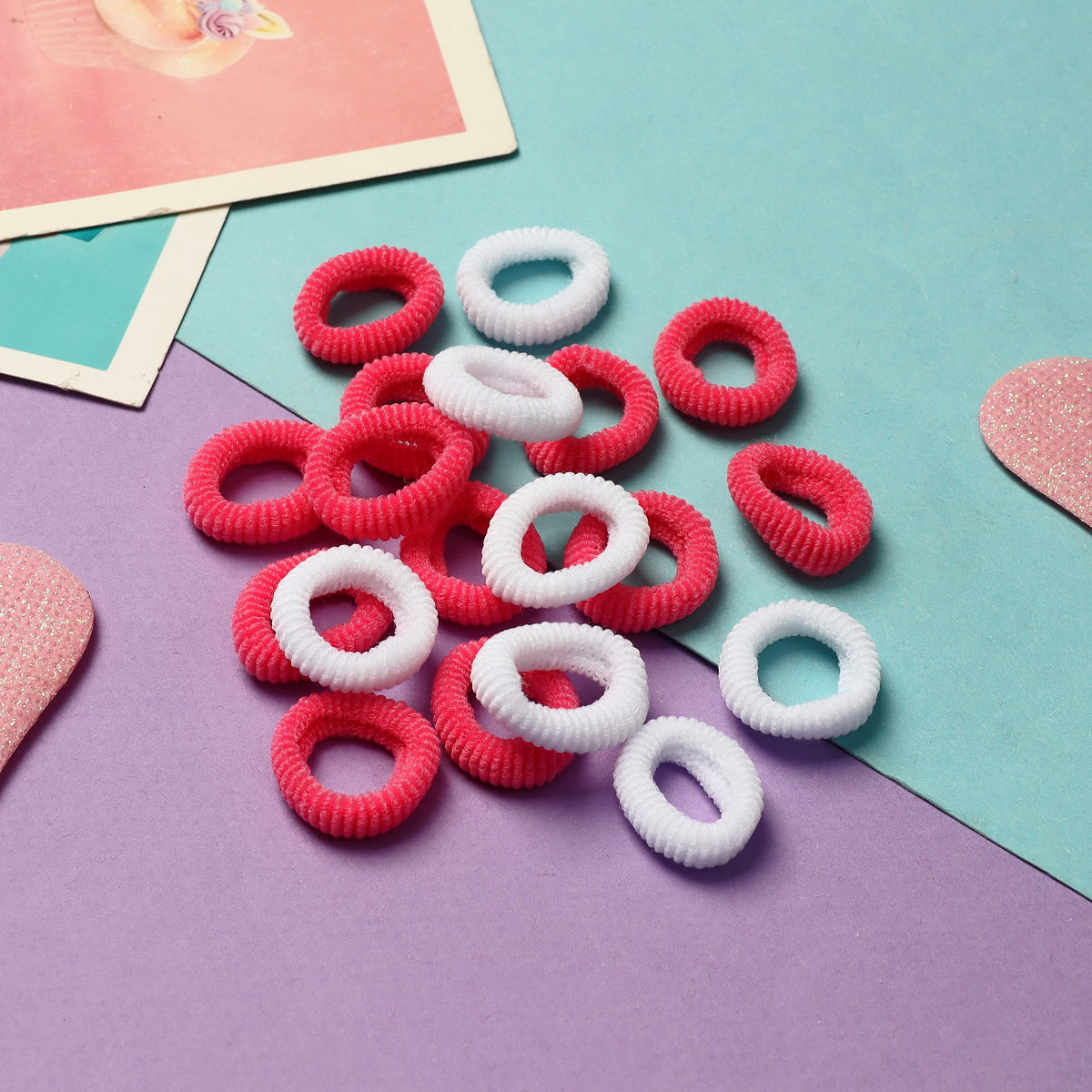 

Резинки для волос, Разноцветный;белый;розовый