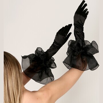 Карнавальный аксессуар- перчатки с волан