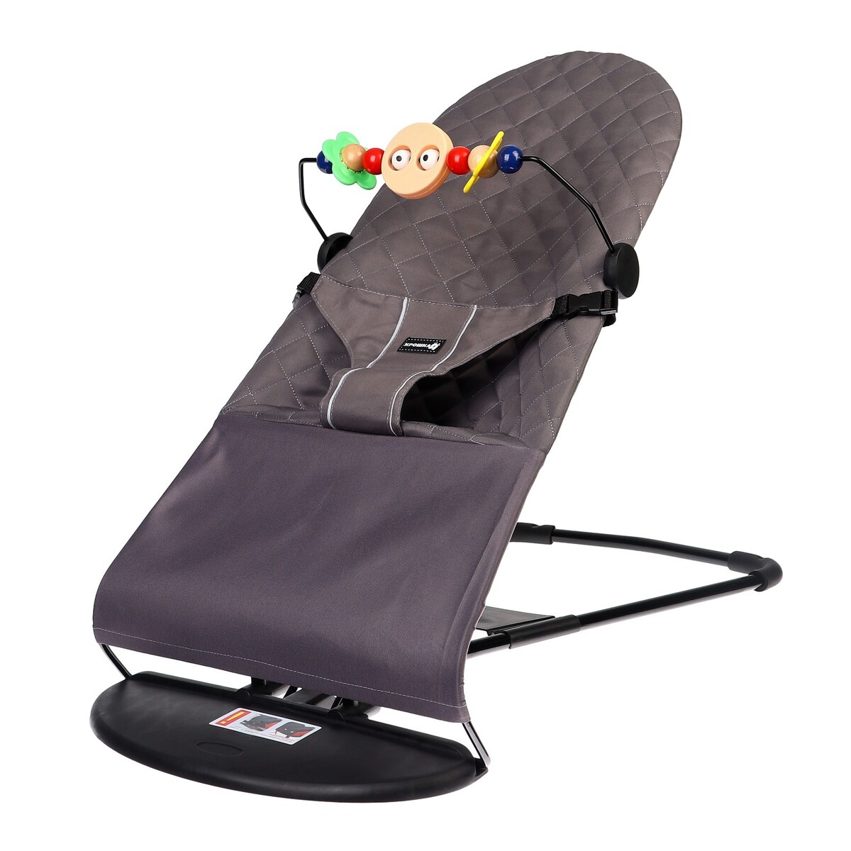 Шезлонг детский, кресло - качалка для новорожденных Крошка Я, цвет серый 06917347 - фото 4