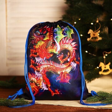 Мешок-рюкзак новогодний на шнурке, цвет 