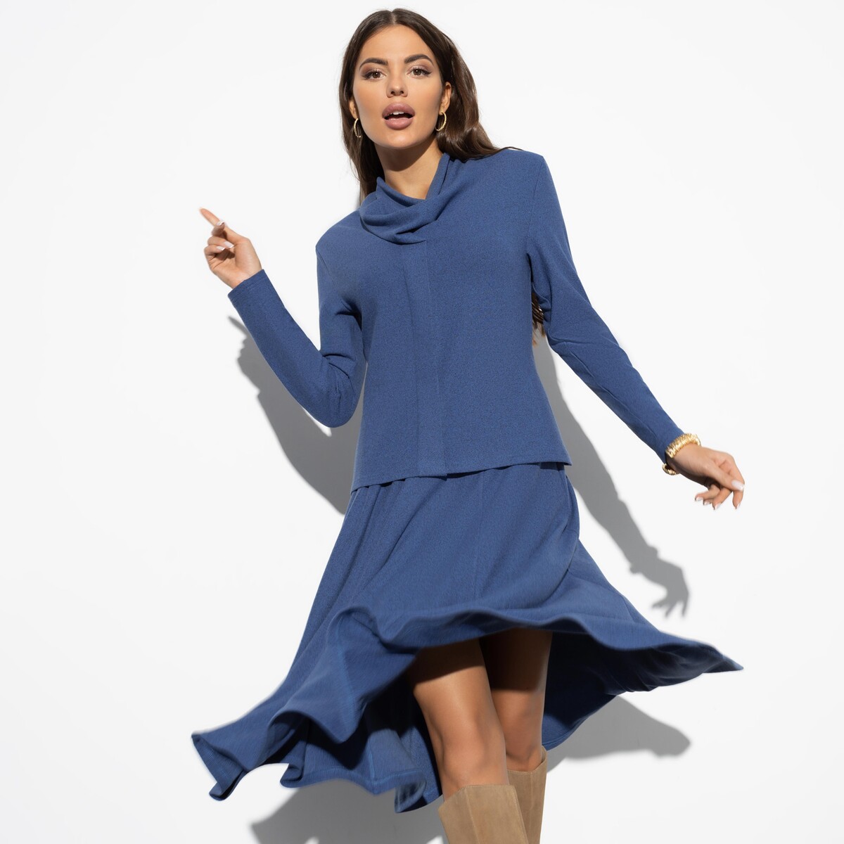 Комплект с юбкой CHARUTTI, размер 46, цвет синий 06932509 - фото 1