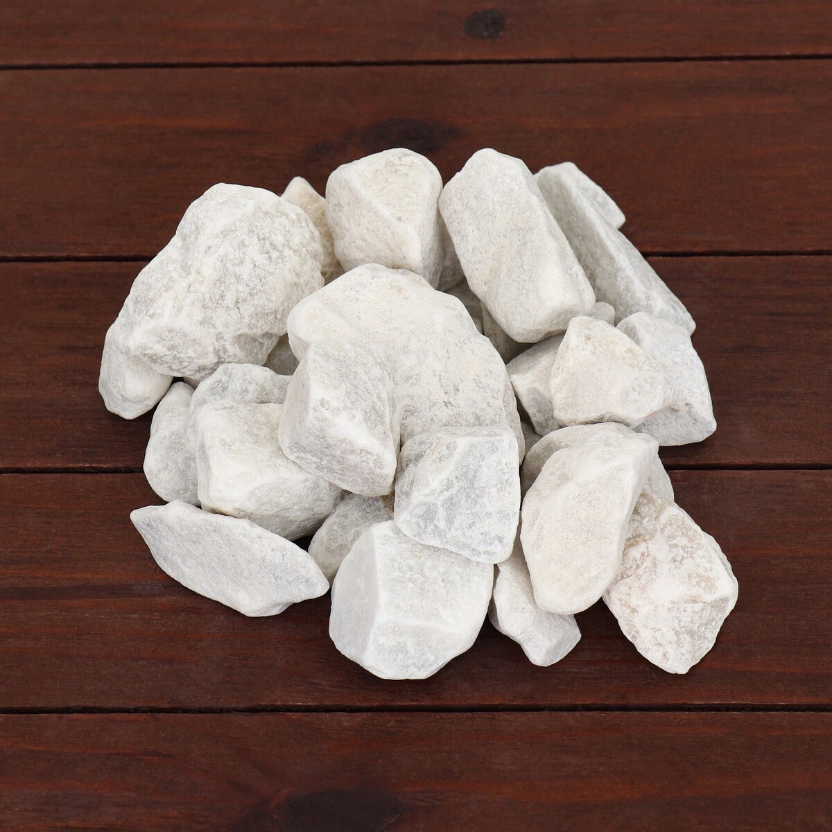Мраморная крошка 20 - 40 мм, 1 кг, белая Пижон Аква, цвет белый 06943032 - фото 1