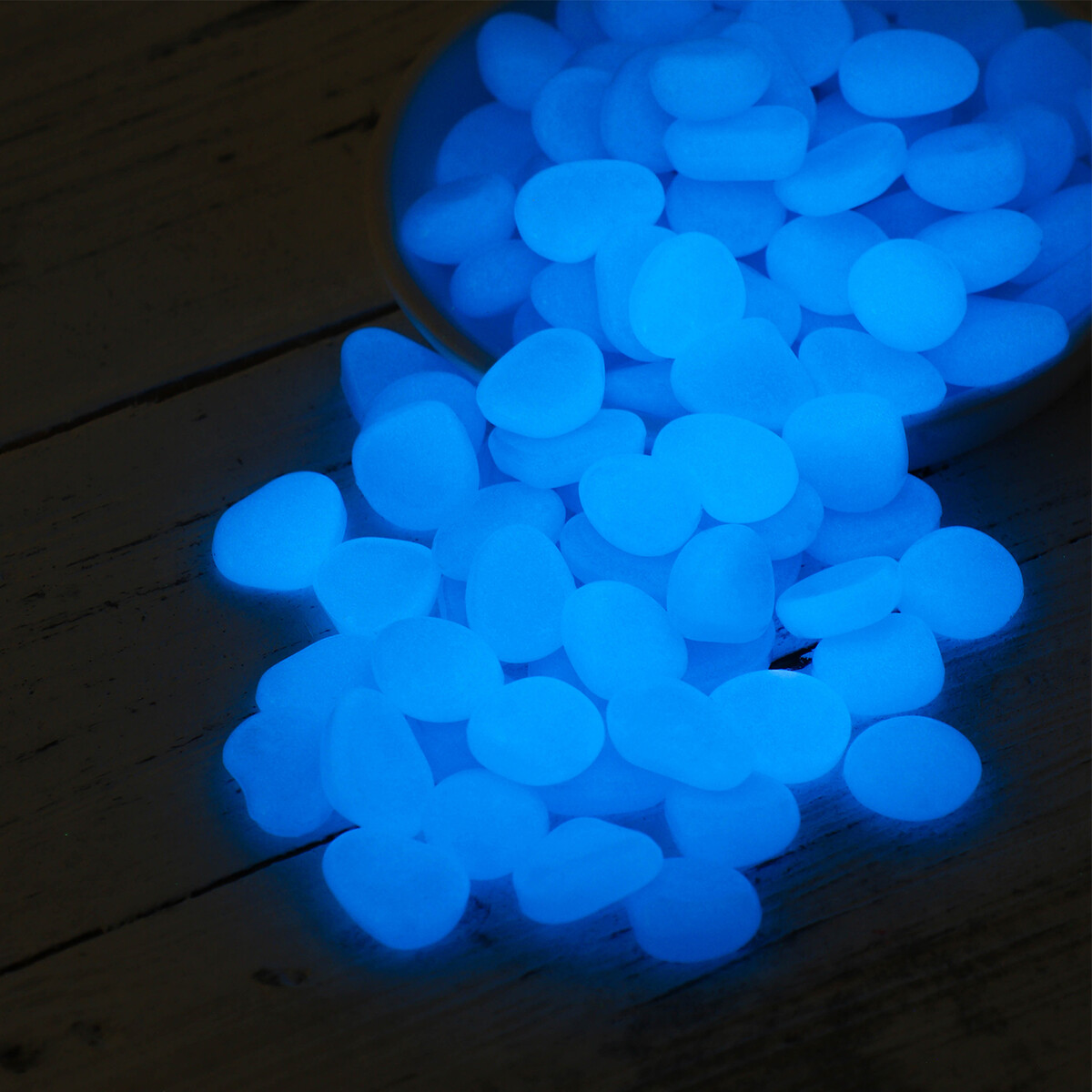 фото Декоративные камни для аквариума, светящиеся, 20 мм, 500 г, голубые пижон аква