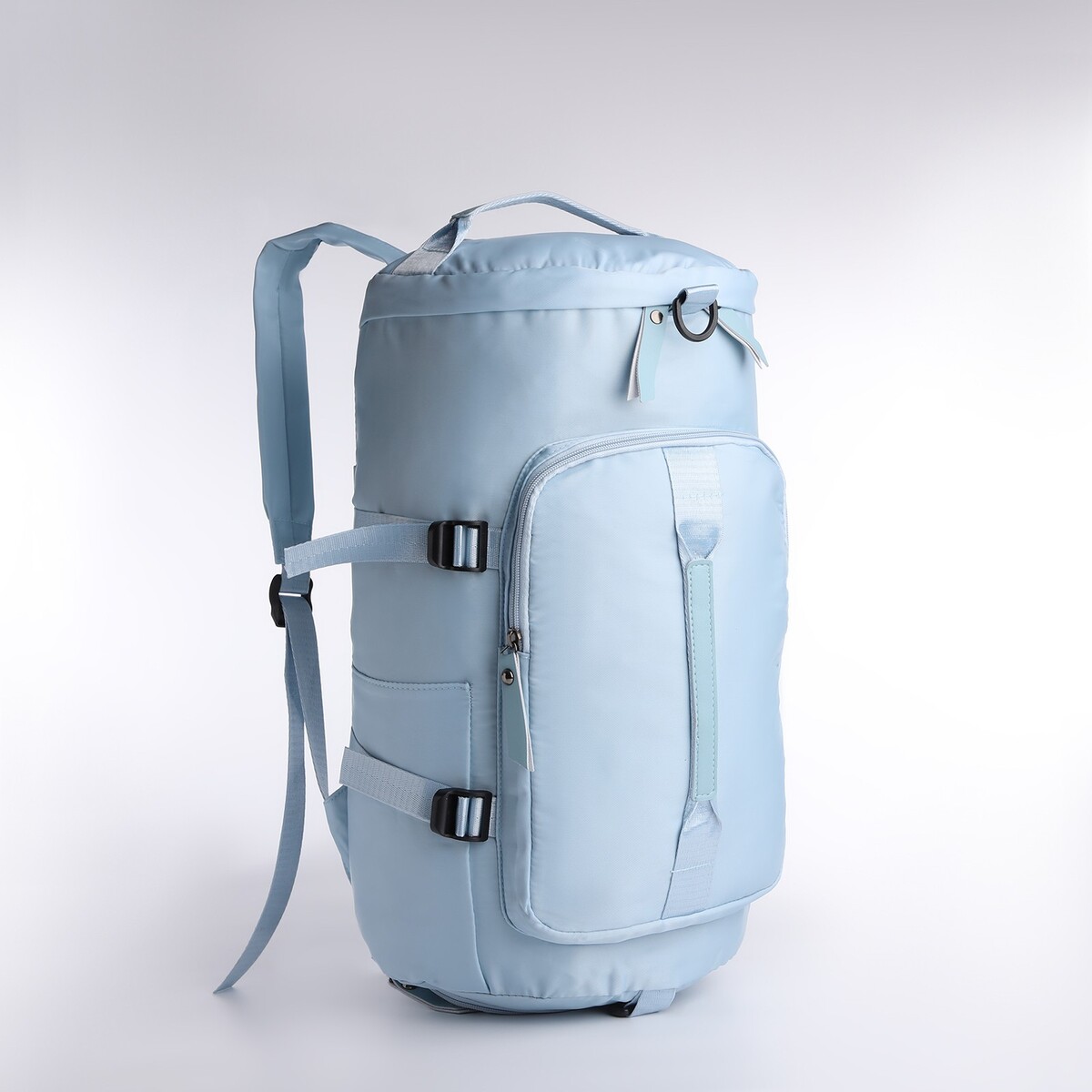 Рюкзак-сумка на молнии, 4 наружных кармана, отделение для обуви, цвет голубой рюкзак сумка на молнии 4 наружных кармана отделение для обуви зеленый