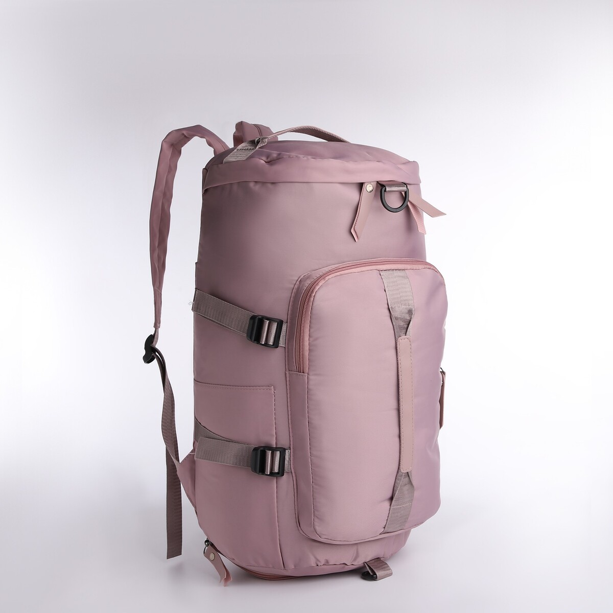 Рюкзак-сумка на молнии, 4 наружных кармана, отделение для обуви, цвет розовый рюкзак отдел на молнии 2 наружных кармана розовый