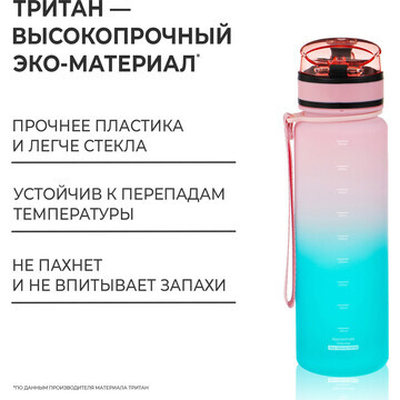 Бутылка спортивная для воды onlytop fitn