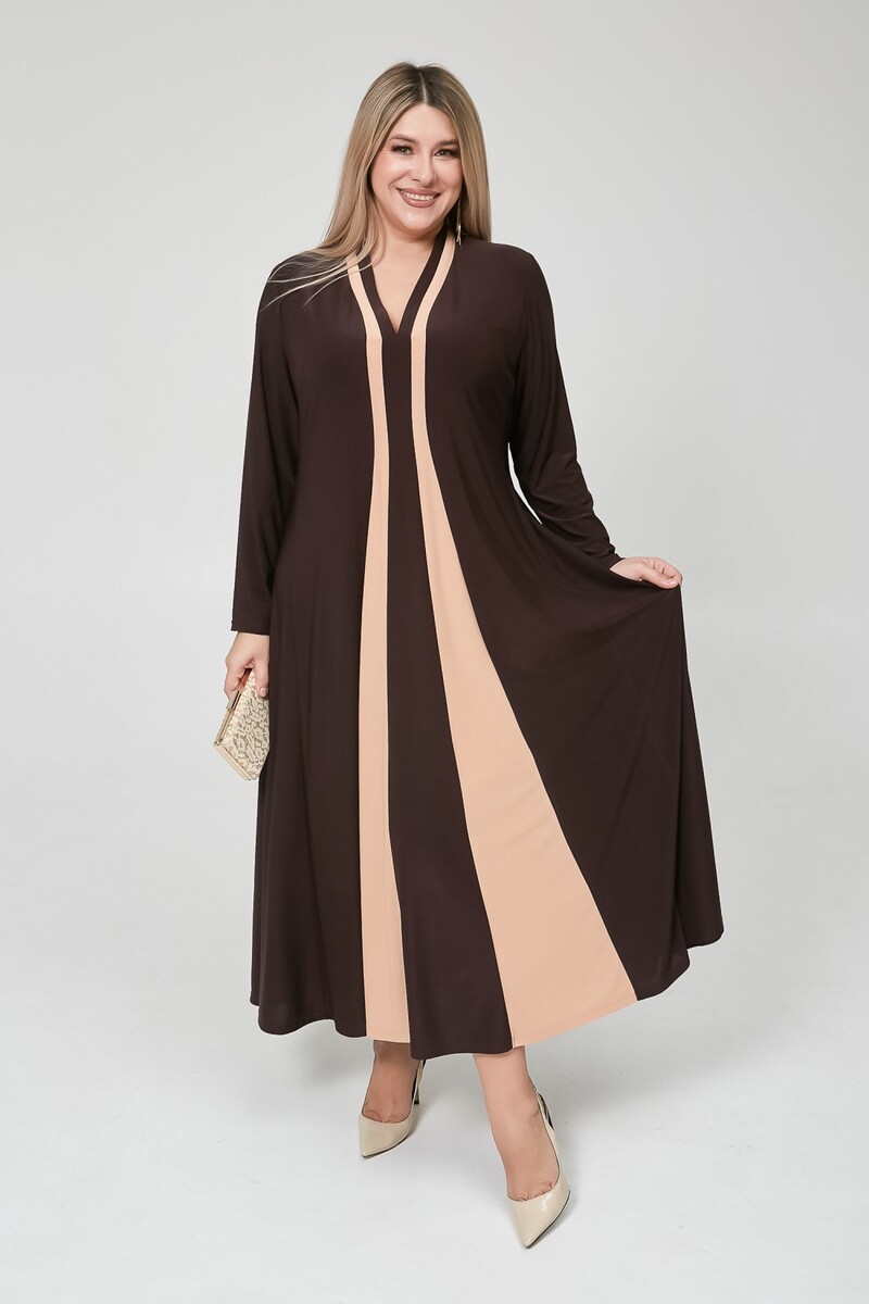 Платье Luxury, размер 54, цвет коричневый 07033579 - фото 3