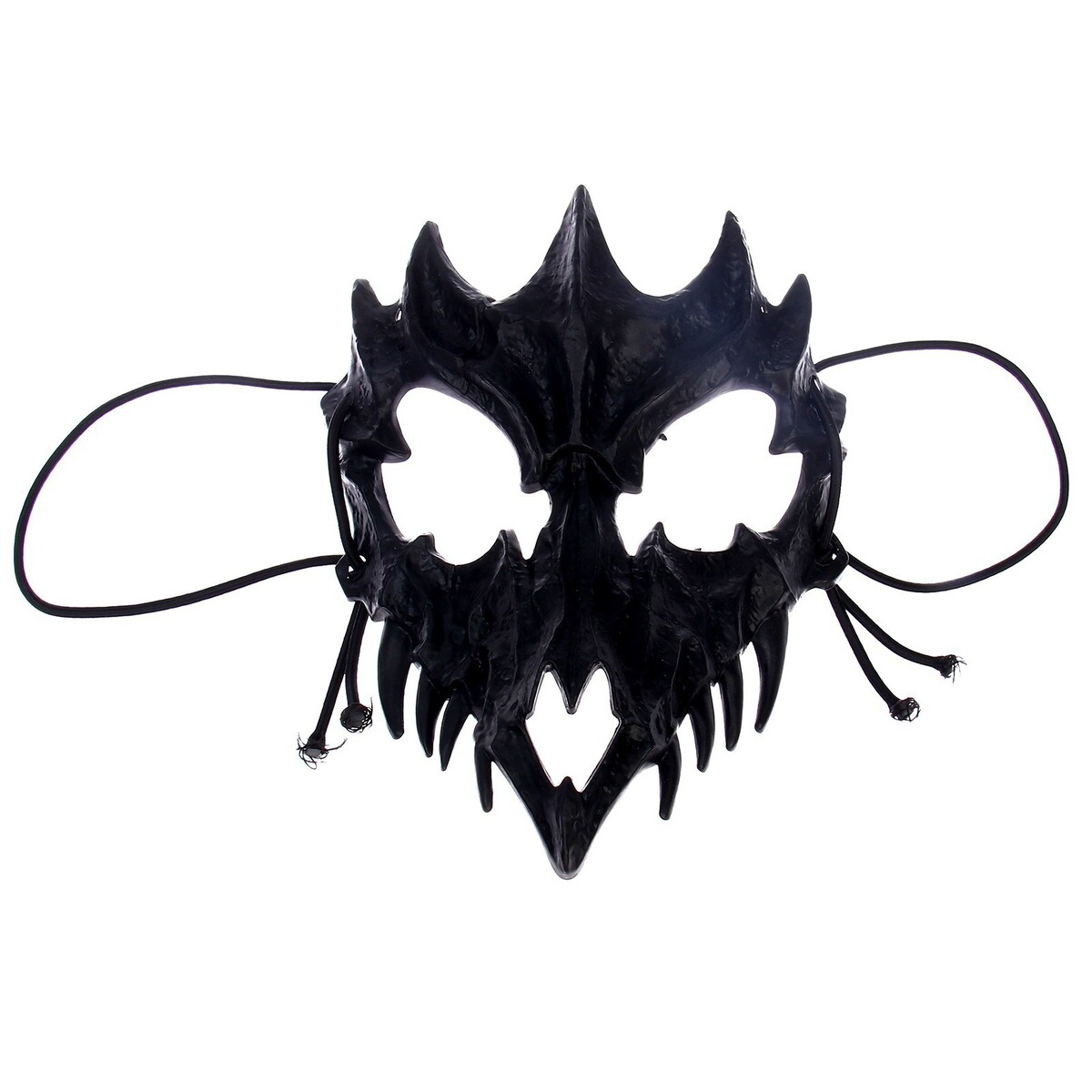 Маска карнавальная череп с клювом, черная карнавальная маска череп с рогами