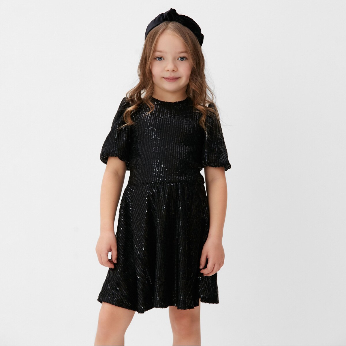 Платье нарядное нарядное черное платье из органзы для девочек