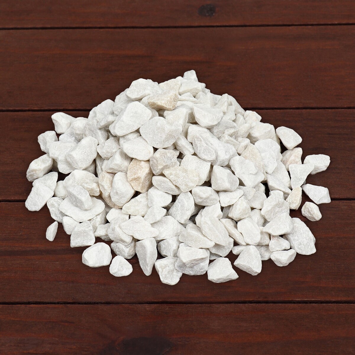 Мраморная крошка 10 - 20 мм, 5 кг, белая Пижон Аква, цвет белый