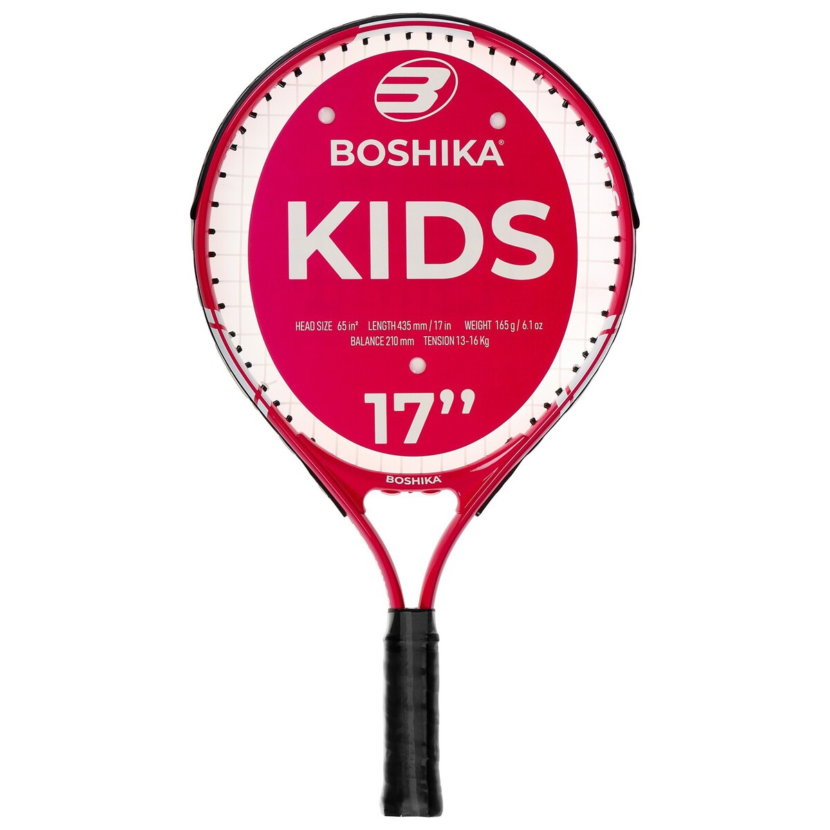 Ракетка для большого тенниса детская boshika kids, алюминий, 17'', цвет розовый сетка для большого тенниса эконом 2 0мм гимнаст 4 011