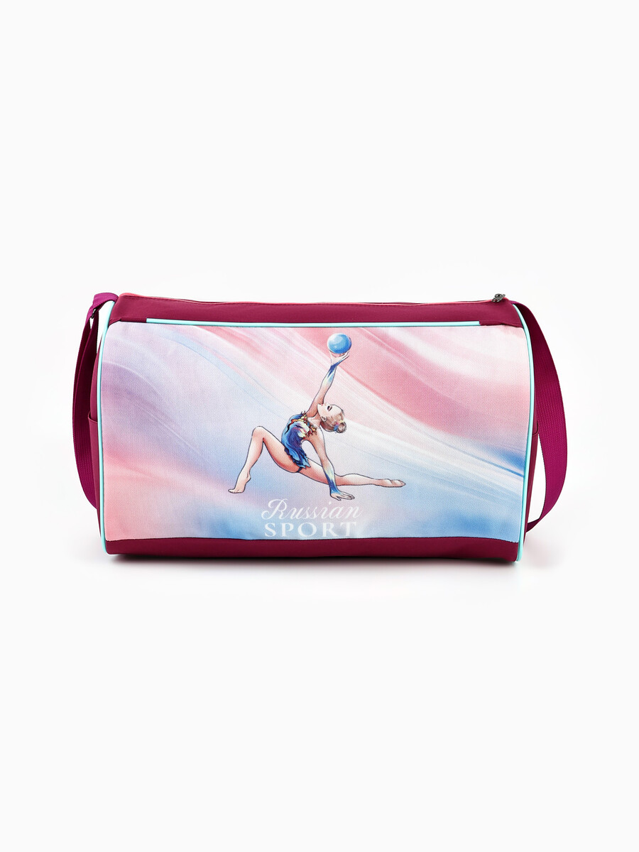 

Сумка спортивная russian sport, 40×24×21, отдел на молнии, розовая, Розовый