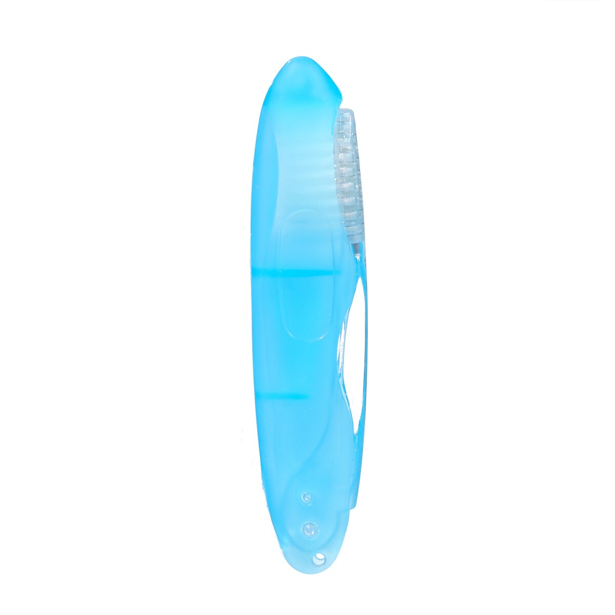 Зубная щетка складная в индивидуальной упаковке, 1 штука, средней жесткости, голубая зубная щетка oral b био средней жесткости 2 шт 0051021043