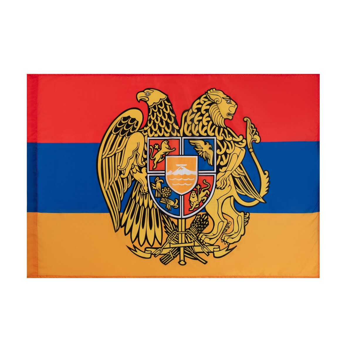 фото Флаг армения с гербом, 90 х 135 см, полиэфирный шелк, без древка take it easy