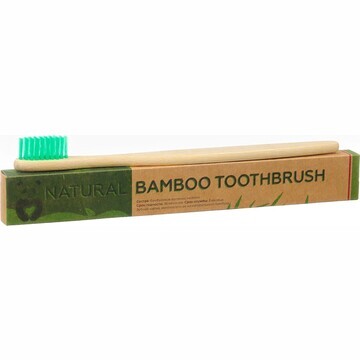Зубная щетка бамбуковая жесткая в коробк