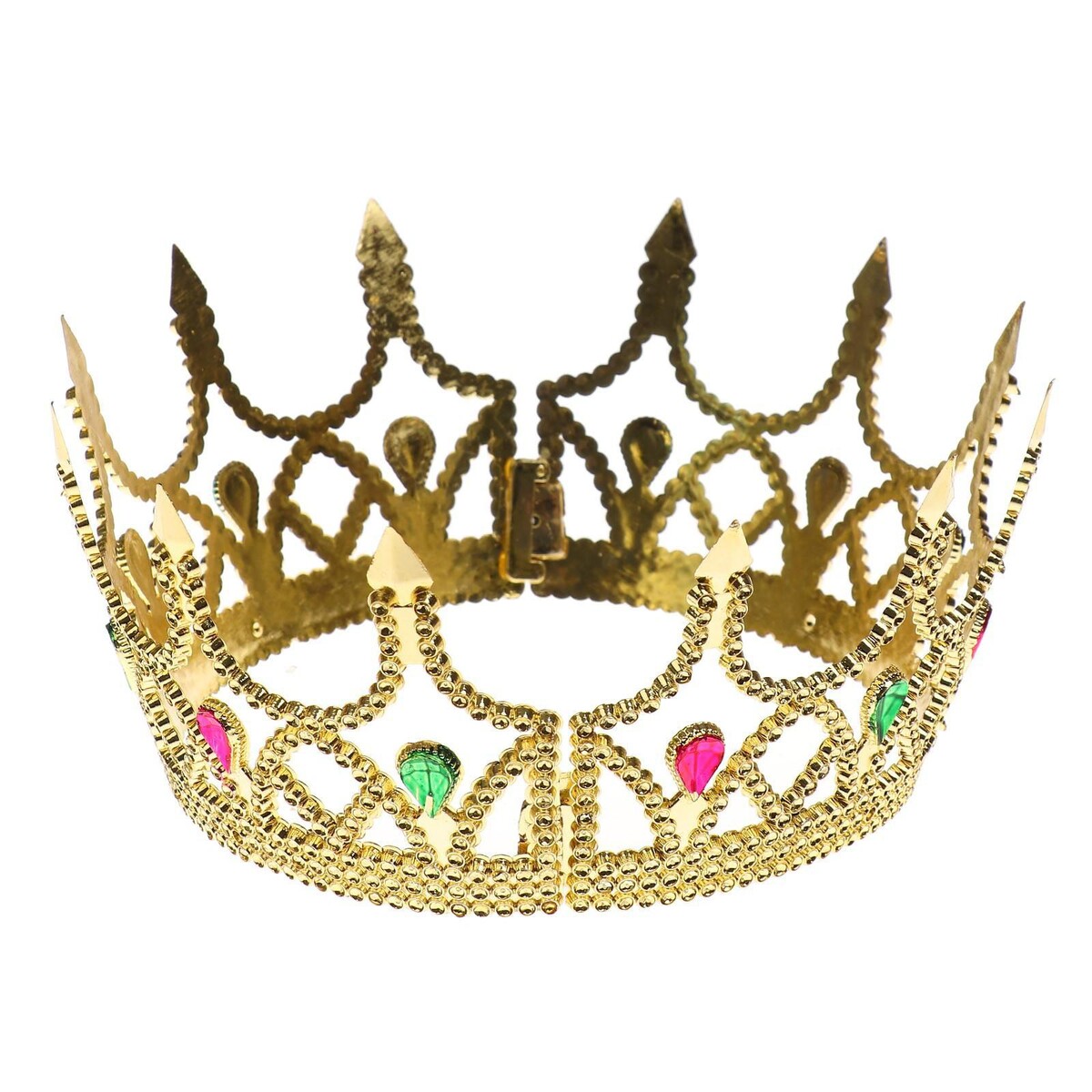 Корона принцессы золотая из 2-х частей обруч массажный d 105 см 8 частей 1 33 кг