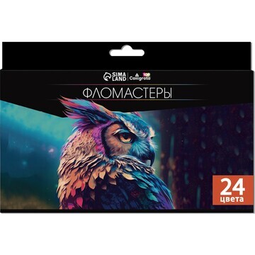 Фломастеры 24 цветов, top calligrata, в 