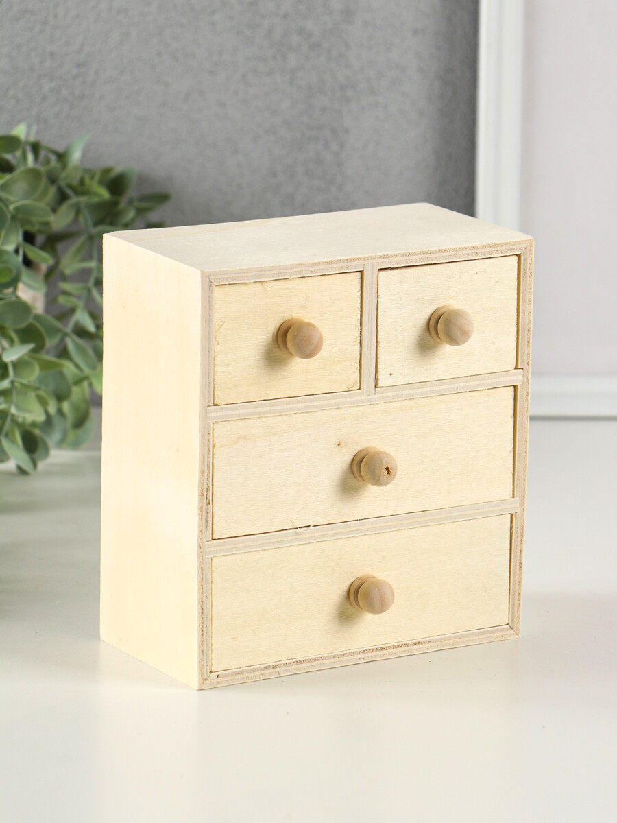 

Шкатулка для росписи дерево, Бежевый