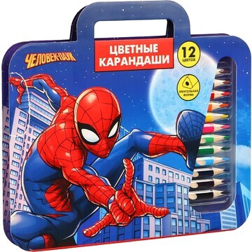 Цветные карандаши, 12 цветов, трехгранны