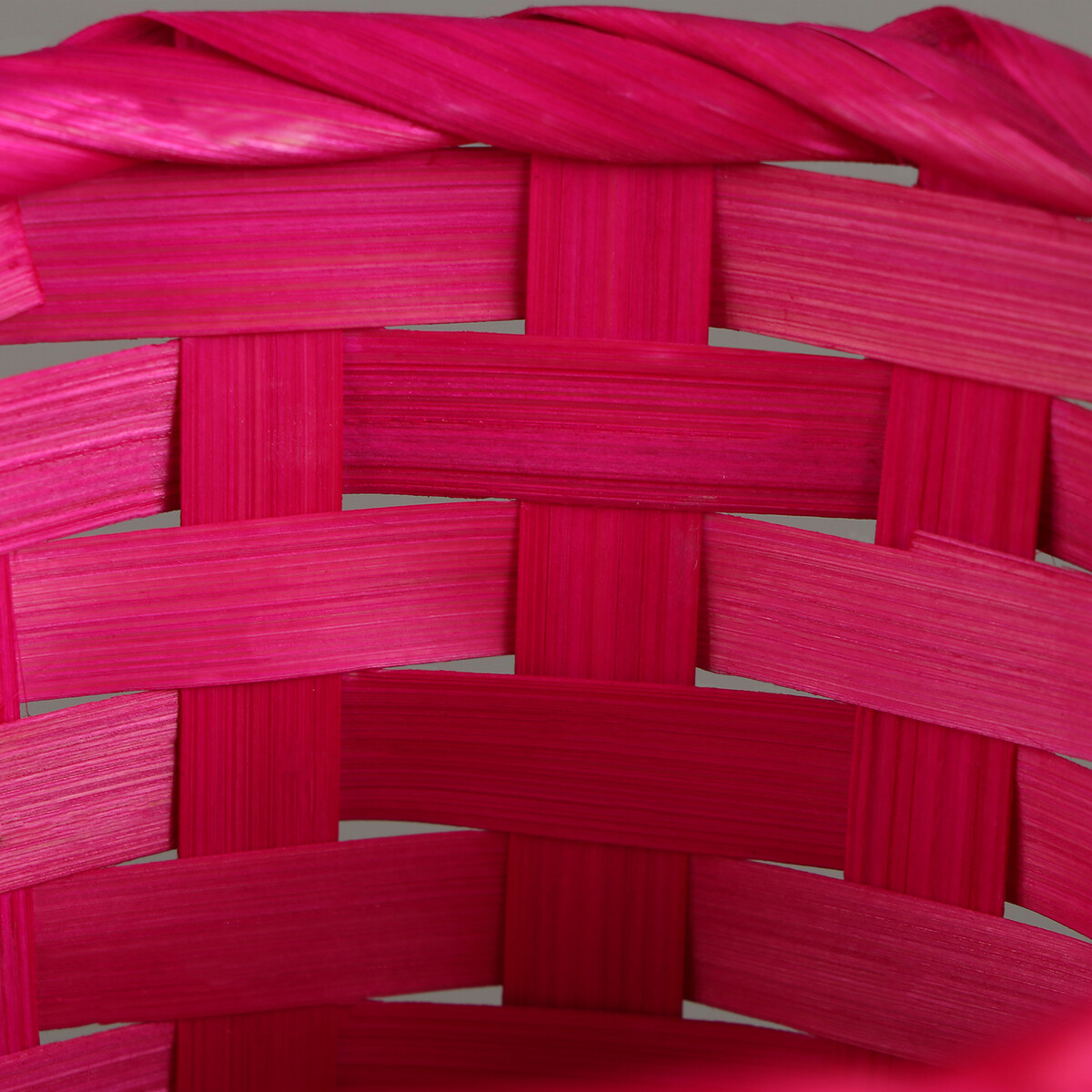 Корзина плетеная, d13 x h9.5/28см,бамбук, розовый No brand 07202980 - фото 4