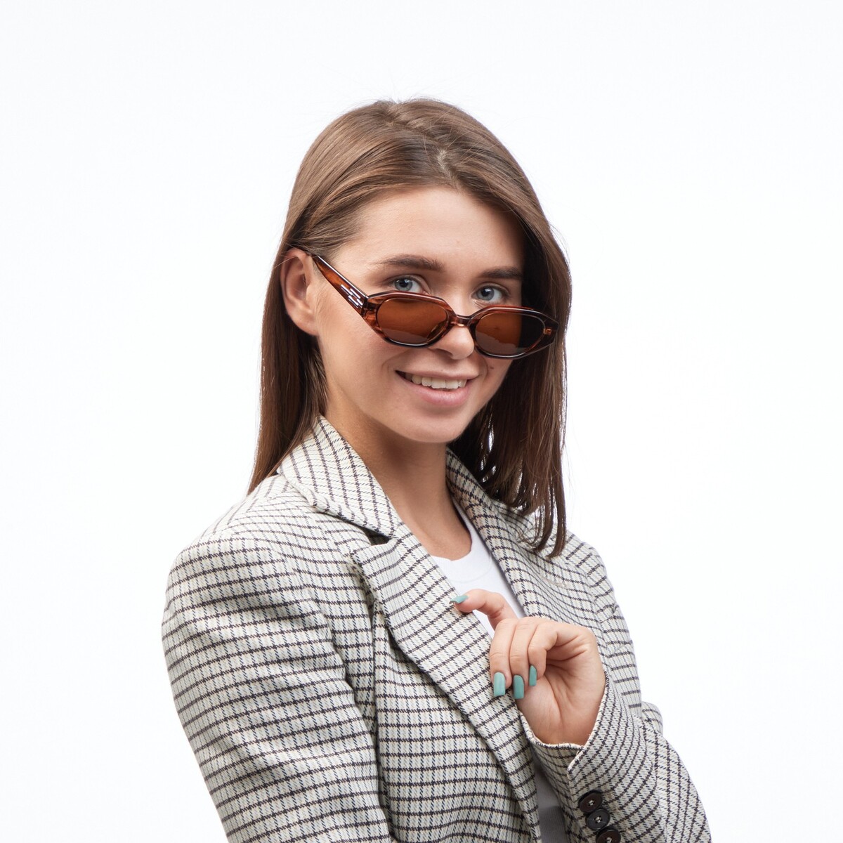 

Очки солнцезащитные женские onesun, uv 400, дужка 14.5 см, ширина 14.5 см, линза 3.2×5 см, Коричневый