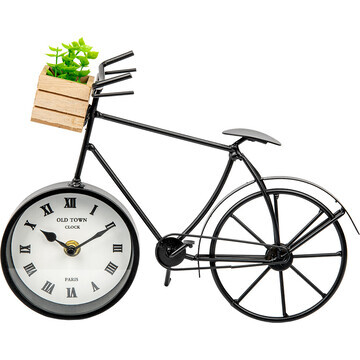 Часы Велосипед с суккулентом