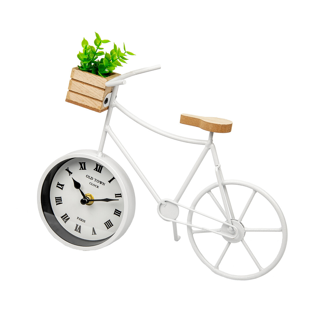 Велосипед с суккулентом часы велосипед