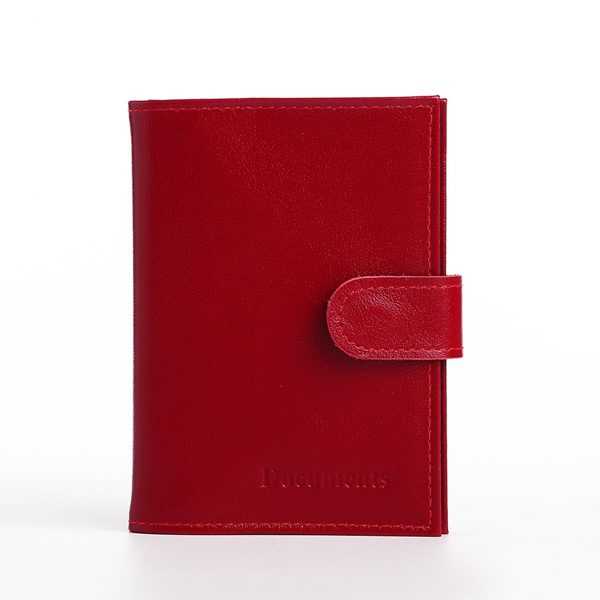 Обложка д/автодок+паспорт, 10*1,5*13,5, мат красный No brand