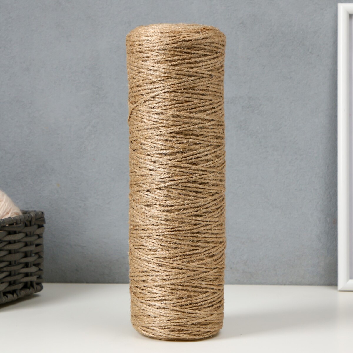 

Пряжа джутовая 100% джут 400м/600 гр, 3-х ниточная, Бежевый