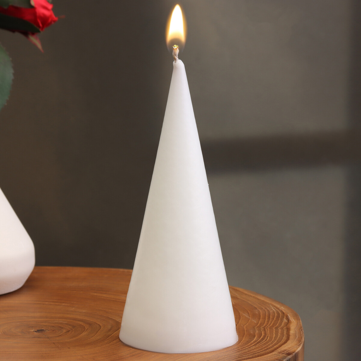 Свеча декоративная свеча декоративная тонкая с гранями 2х26см пальмовый воск белая 2 ч