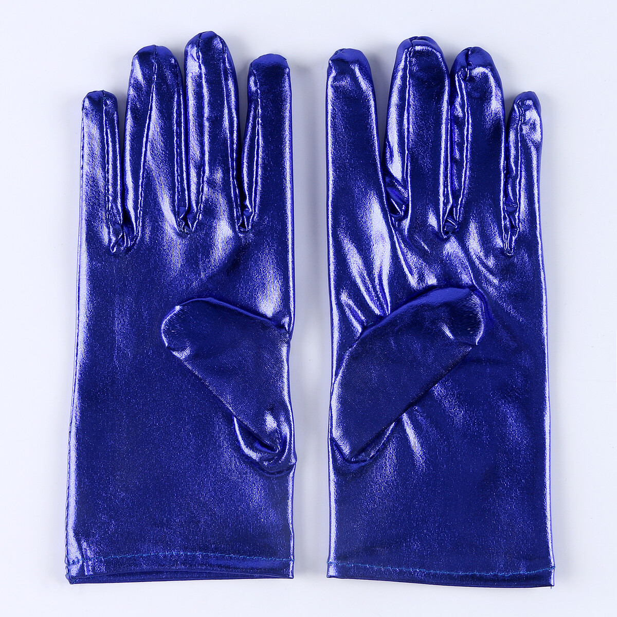 фото Карнавальный аксессуар- перчатки , цвет синий металлик,искусственная кожа страна карнавалия