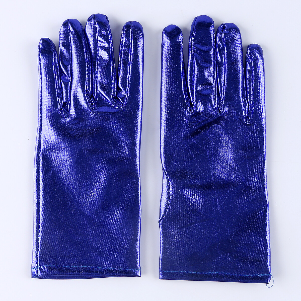фото Карнавальный аксессуар- перчатки , цвет синий металлик,искусственная кожа страна карнавалия
