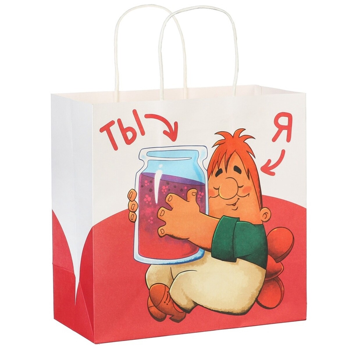 

Пакет подарочный, Белый;розовый