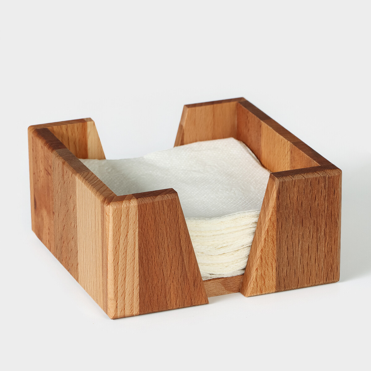 Салфетница деревянная adelica, 14×14×7 см, бук салфетница деревянная без покрытия 24×11×7 см