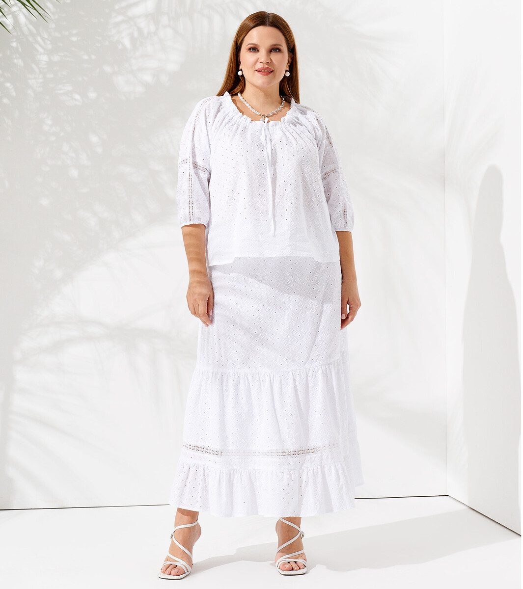 Комплект женский (блузка, юбка) playtoday комплект текстильный для девочки блузка и воротник 22227175